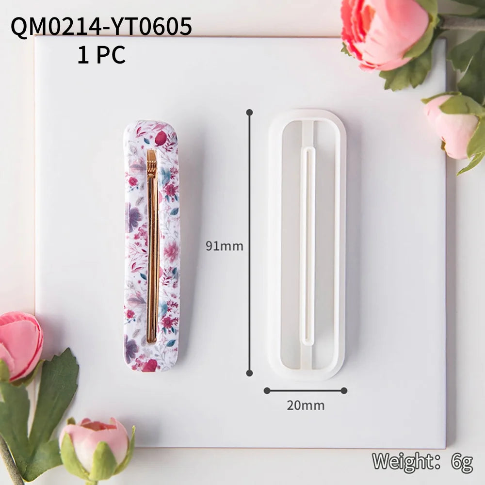 1PC Various Styles Geometric Shape Flower Tile Pattern Polymer Clay Mould Hairpin Embossing Clay Mold Jewelry Making Clay Tools