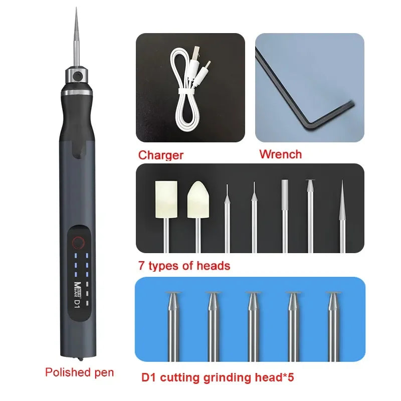 MaAnt D1 D2 Electric Grinding Pen Intelligent Charging Engraving Pen Phone CPU IC Polishing Lattice Cutting Tool  OCA  Remover