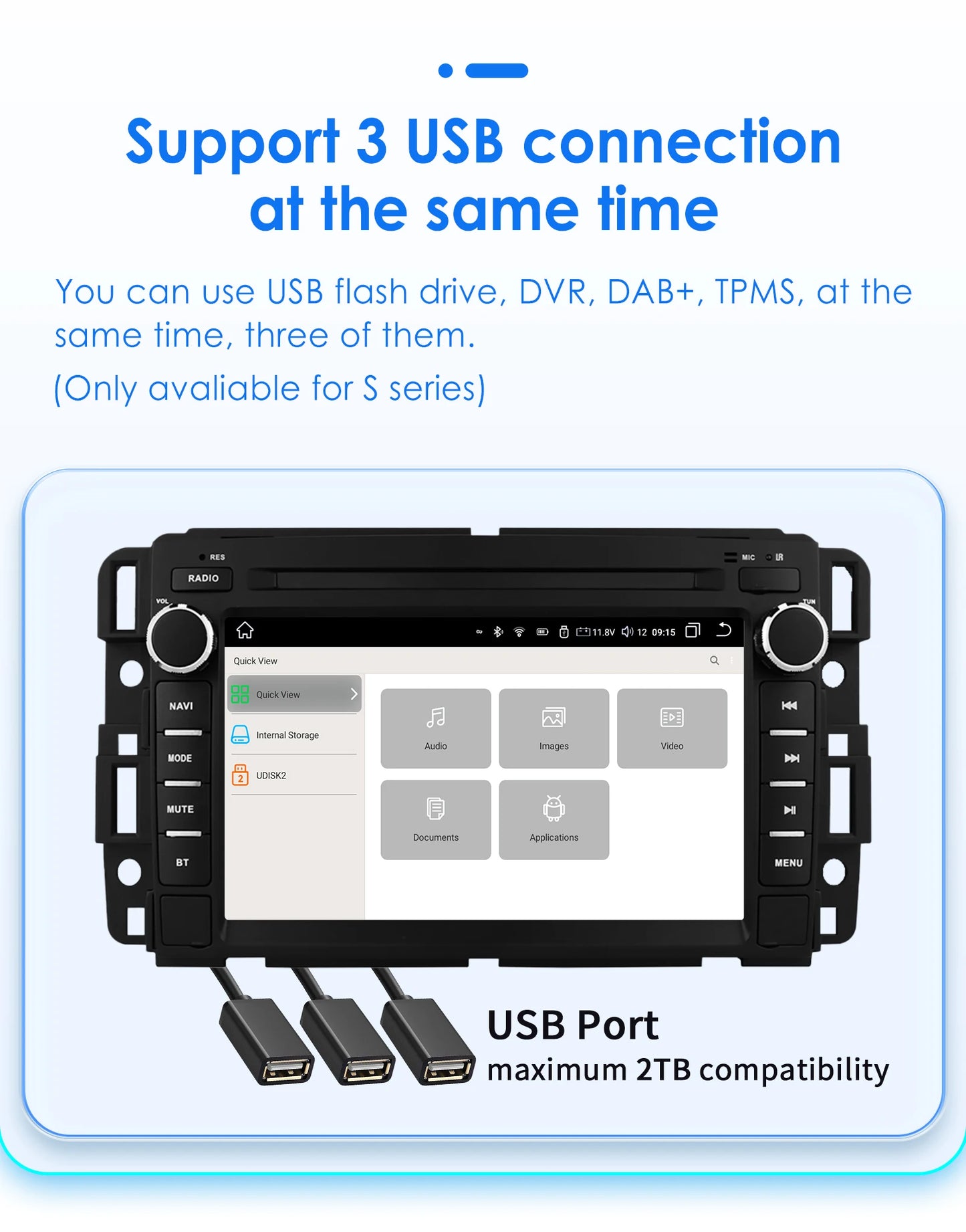 7" Android Car Stereo with GPS & Bluetooth — Chevrolet Silverado, Impala, Traverse & GMC Sierra
