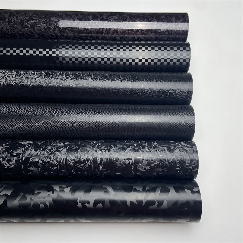 Forged Carbon Fiber Car Wrap — Hex &amp; Cosmic Diamond Vinyl Film