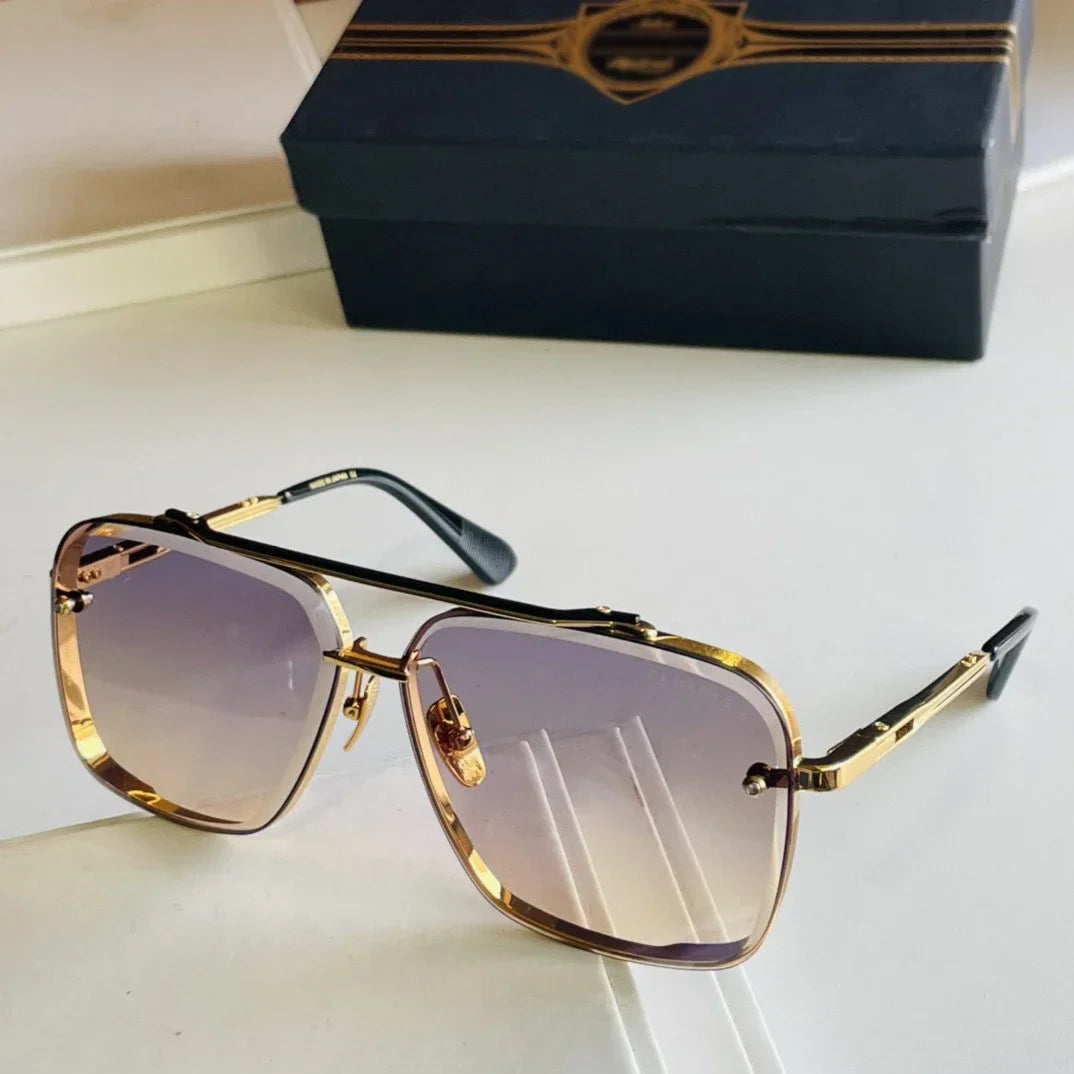 ADITA Unisex Sunglasses — Titanium-Style Frame, Boxed