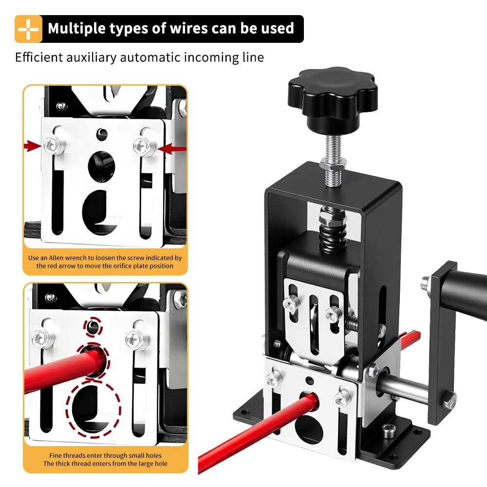 Wire Stripper Manual Wire Stripping Tool 1-70mm2 Portable Electric Drill Powered Copper Scrap Wire Peeler Hand Crank Support Use