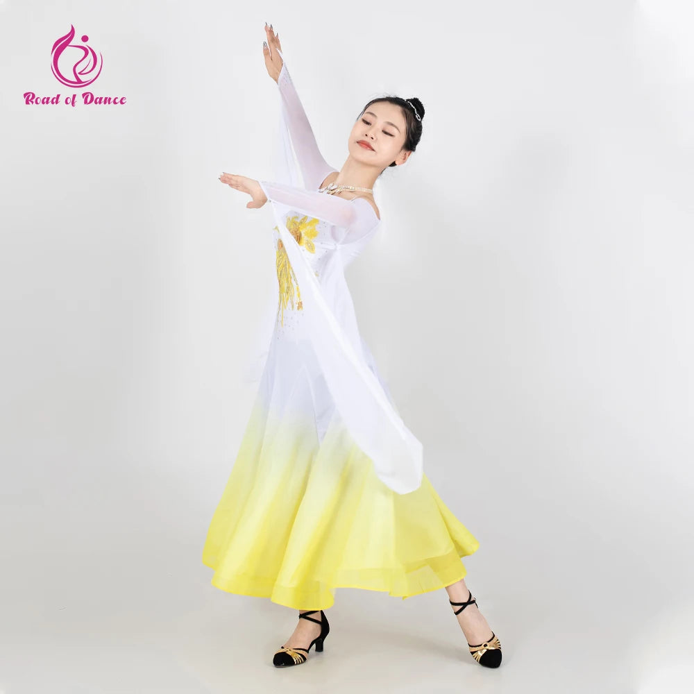 Long modern ballroom evening dress set
