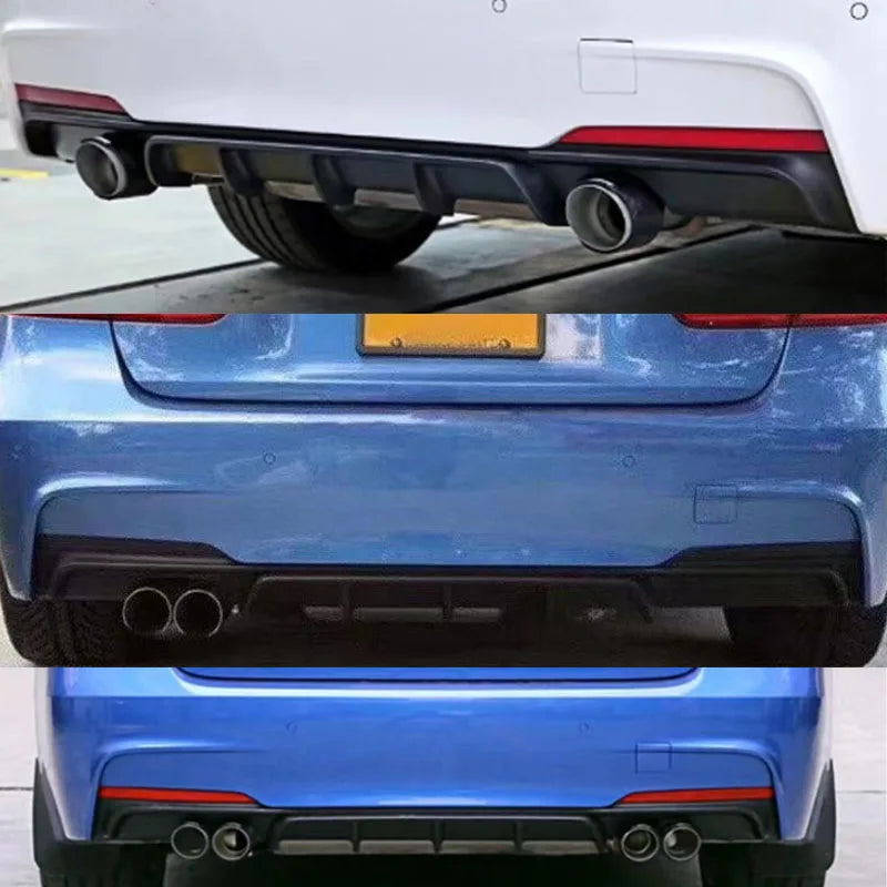 For BMW 3 Series F30 F35 2026-2026 Car Rear Bumper Lip Diffuser Refit MP Style Accessories Spoiler Exterior Parts Body Kits