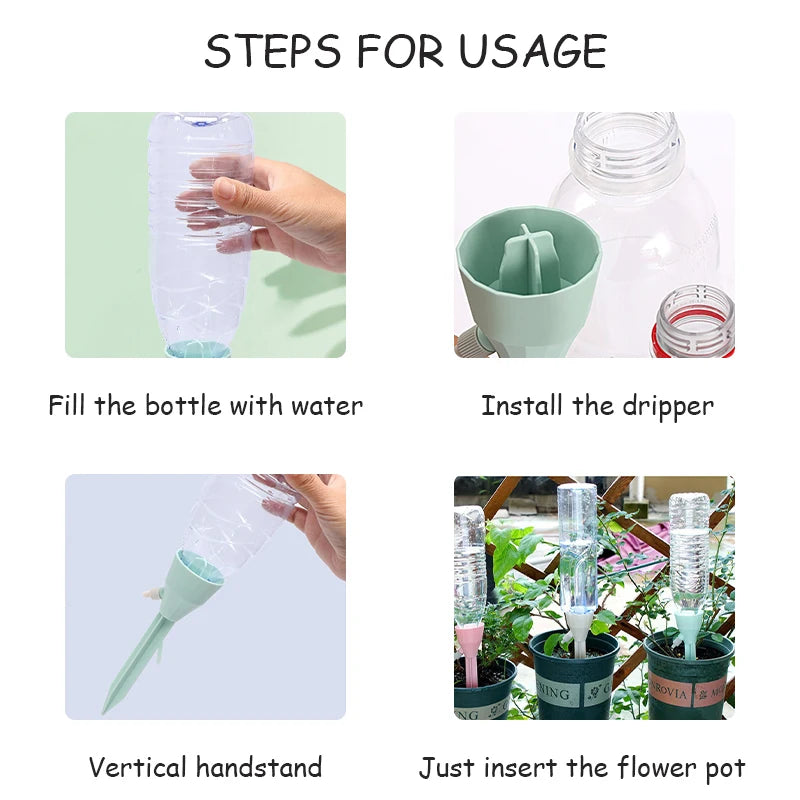 3Pc Automatic Drip Irrigation Spikes — Self-Watering Plant System