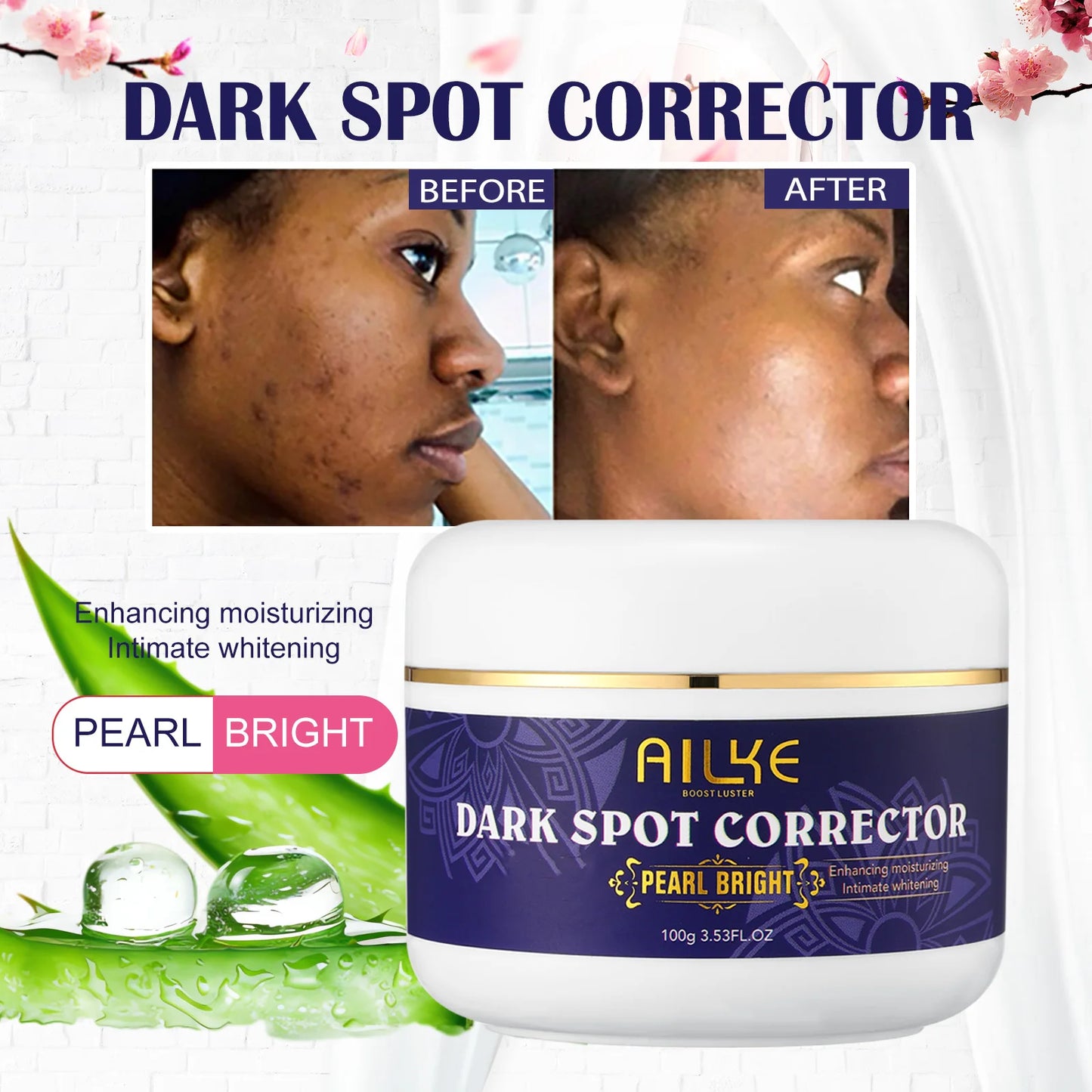 AILKE Double Glutathione Whitening Skin Care, Lightening, Remove Dark Spots, Skin Radiant, Moisturizing, Hydrating, Smooth