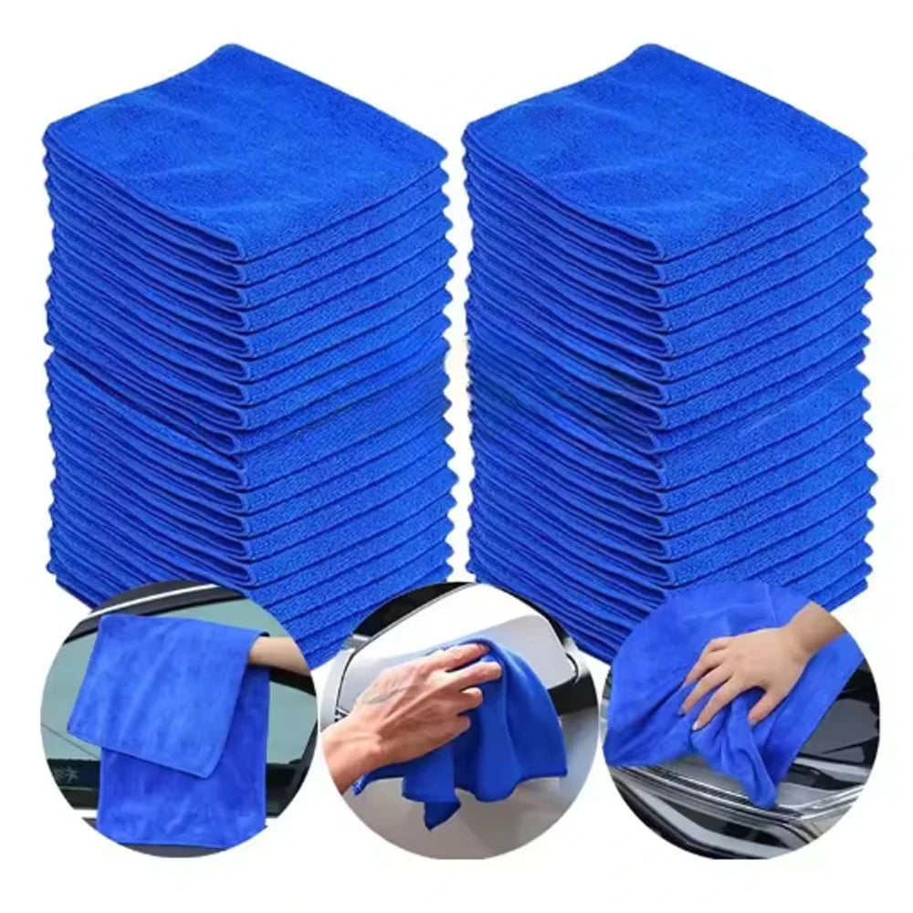 20PCS General Soft Microfiber Auto Cleaning Towels 30*30 Multifunctional Car Detailing Towel Automotive Washing Dry Cloth