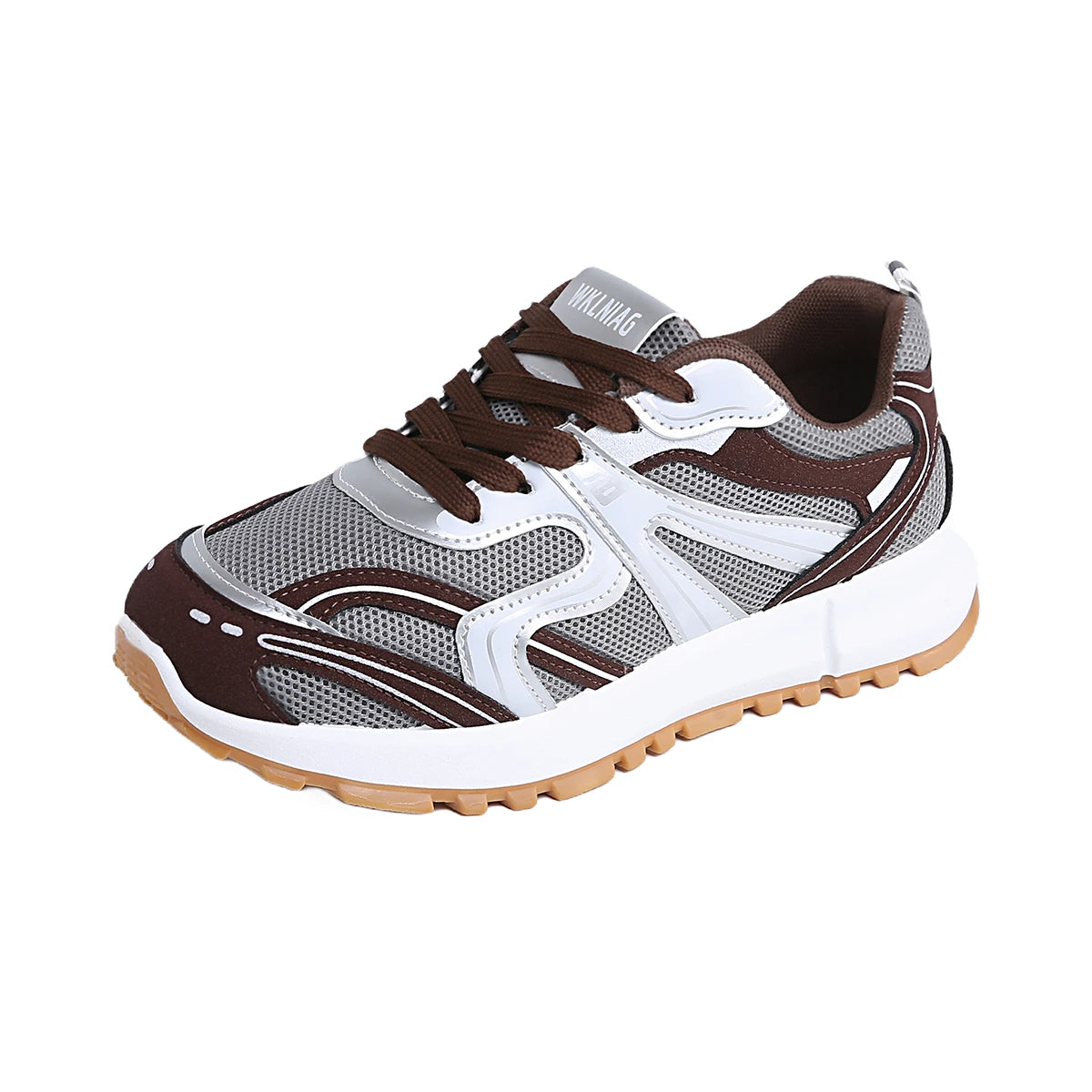 Designer Casual Sneakers for Women — Anti-Slip Flat Lace-Up Walking Shoes