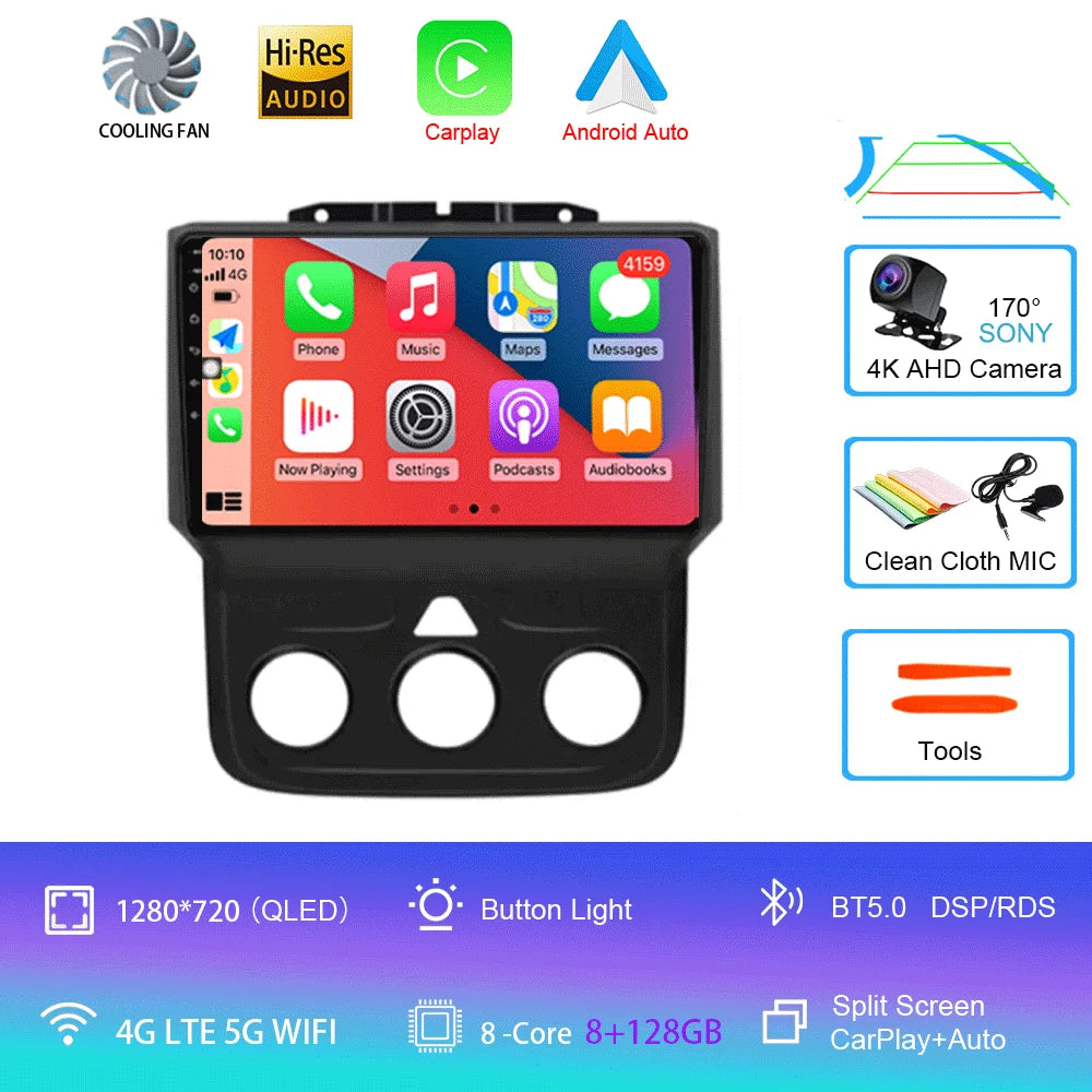 Android Car Radio Head Unit with GPS for Dodge Ram 1500/2500/3500 (2013-2018)