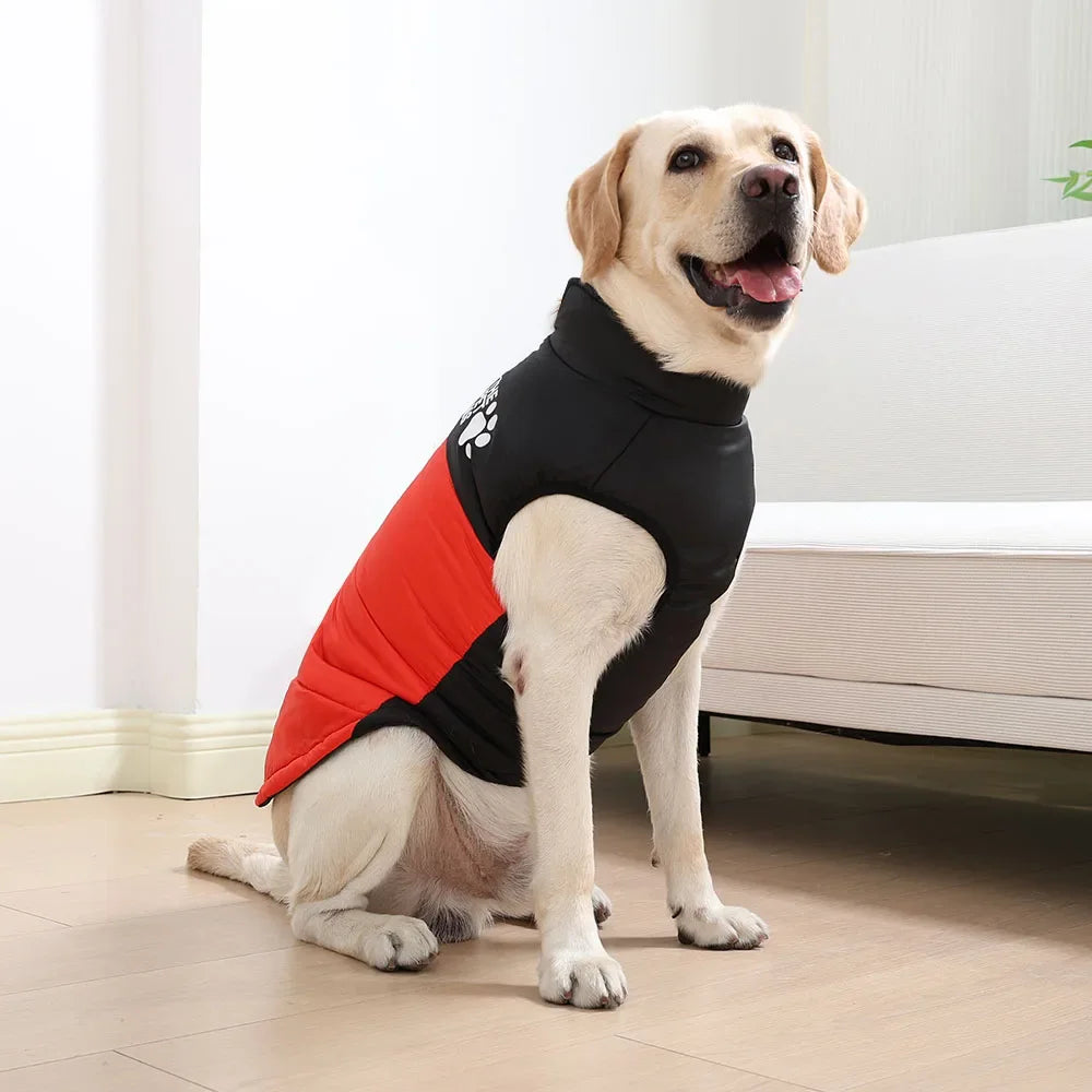 Winter Big Dog Jacket Coat Windproof Clothes For Medium Large Dogs Labrador Vest Outfits Cozy Warm Golden Retriever Pet Apparel