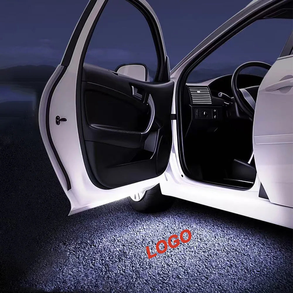 Universal Car Door Badge Welcome Logo Light Laser Projector Lamps Accessories Kits Car LED Logo Ghost Shadow Night Light