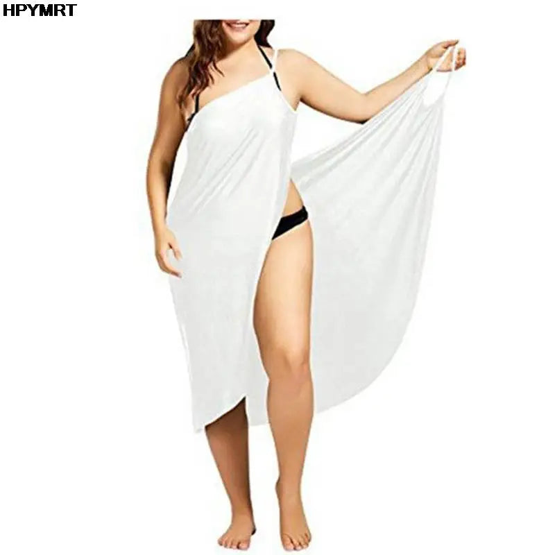 Women's Solid Color Halter Suspender Dress – Loose Sleeveless Beach Dress | S–5XL (7 Colors)
