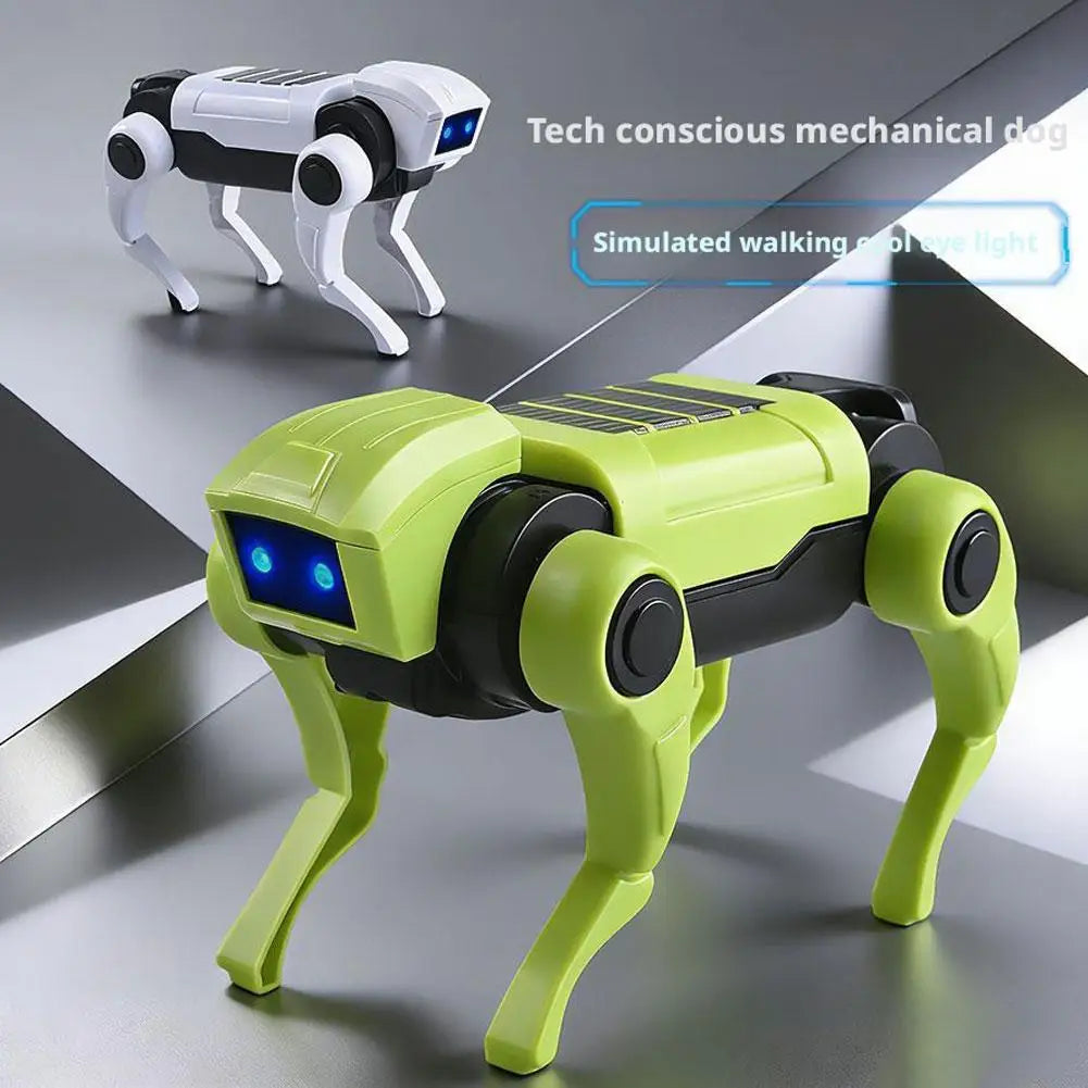 Cartoon DIY Assembly Dog Rc Robot Walking Mechanical Toy Science Teaching Assembling Model Electric Toys Kids Gifts