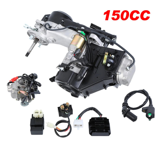 150cc Engine Assembly 4-Stroke GY6 Single Cylinder Motor Air Cooled Engine Set Short Case For Scooter ATV Go Kart 157QMJ