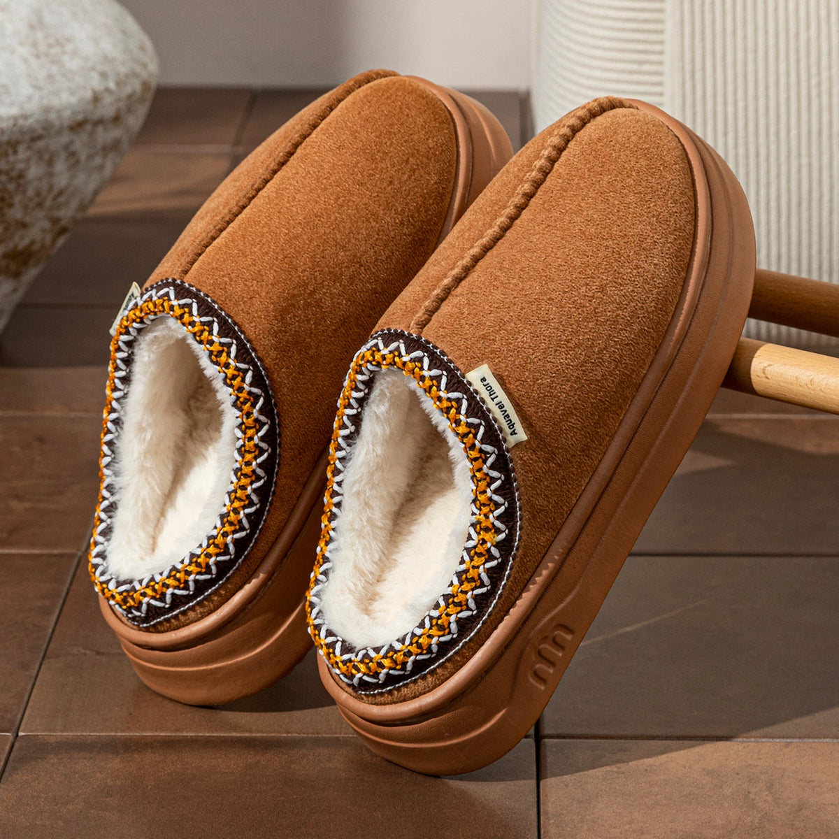 Unisex Fuzzy Slipper Boots - Anti-Slip Plush House Shoes - photo 5