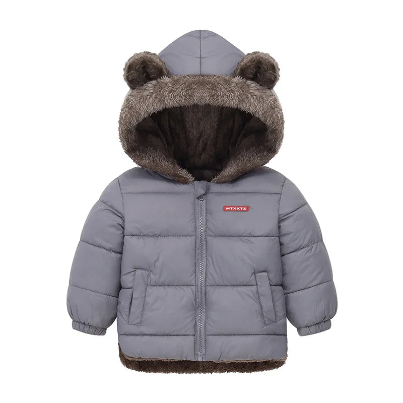 Kids Fleece Lined Hooded Coat - Padded Winter Jacket for Boys & Girls - photo 10