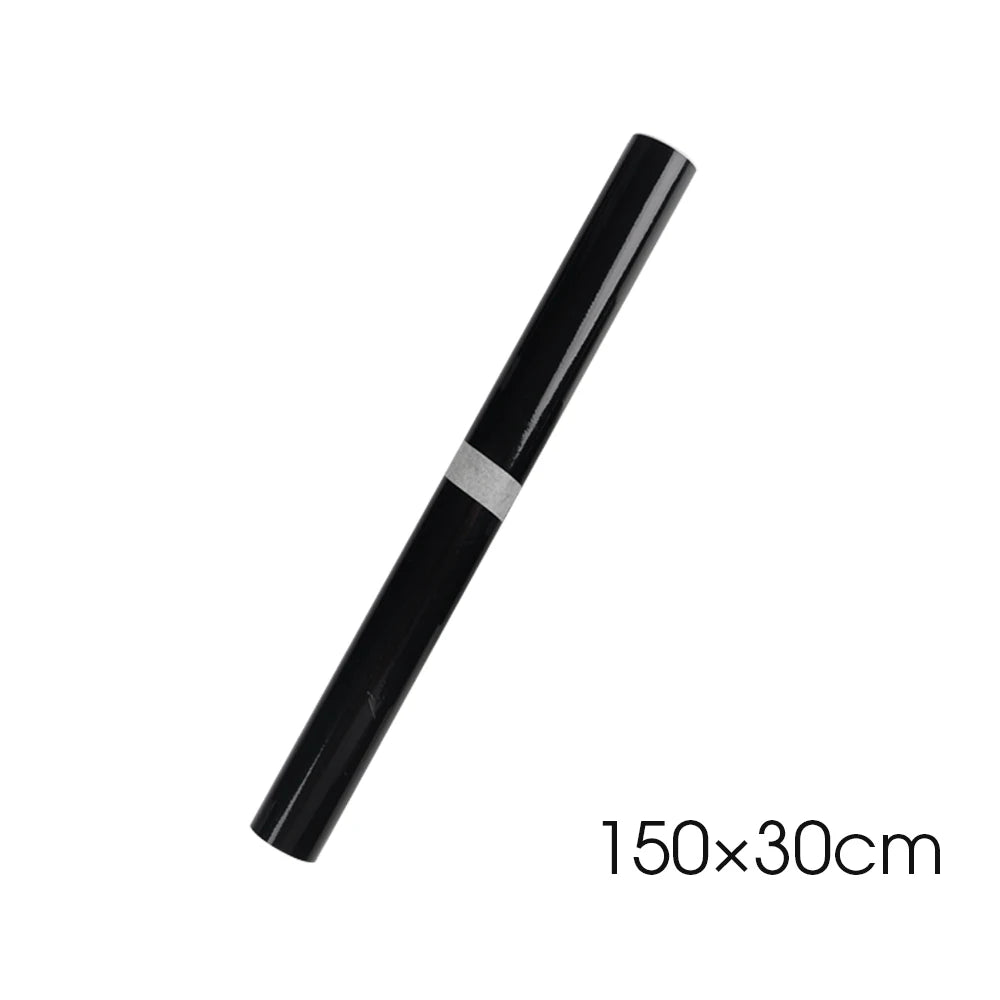 Automotive High Gloss Vinyl Wrap Grade PVC Black with Removable Adhesive for Car Roof Body Custom Paint Protection Film 150*50cm