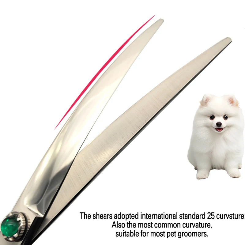 Up & Down Curved Pet Styling Scissors - Round Tips – photo 4