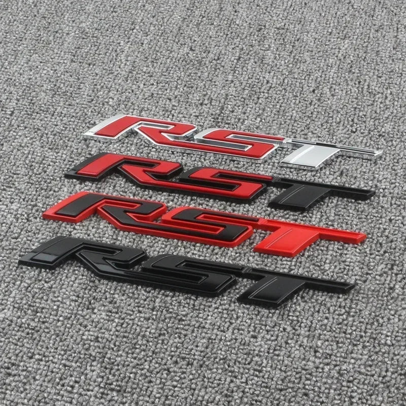 3D Metal RST Logo Sticker Rear Trunk Emblem Badge Car Decals For Chevy Chevrolet Silverado