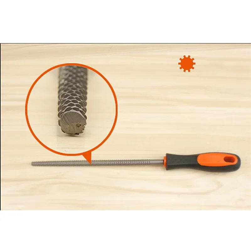 8" Wood Rasp Files Coarse-Teeth Woodworking Filing Round Flat Half-Round File