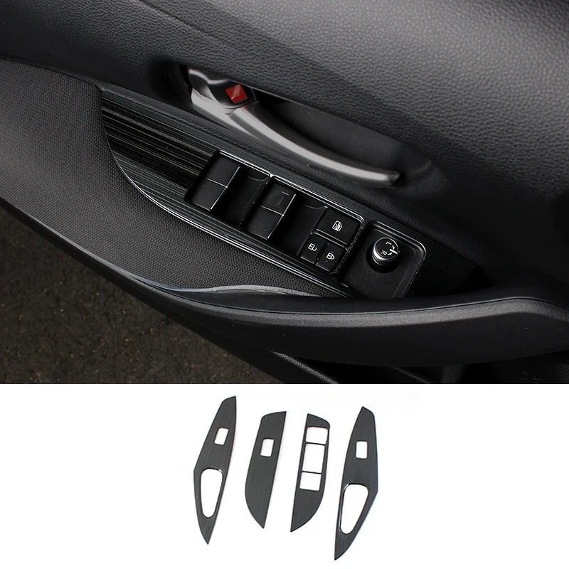 For Toyota Corolla E210 Hybrid 2019 2020 2021 2022 2023 2024 Stainless Car Door Window Glass Lift Switch Button Panel Cover