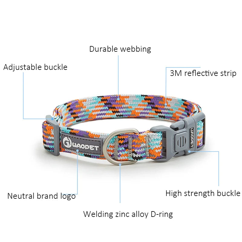 Reflective Dog Collar & Leash Set - Adjustable – photo 3