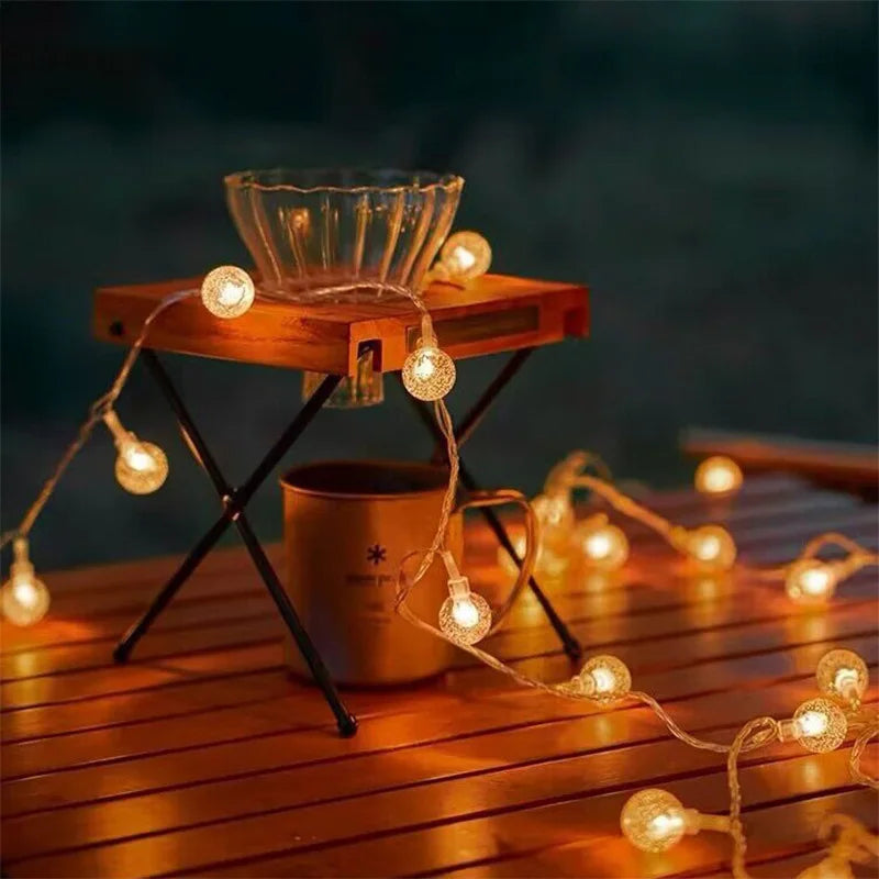 LED Light String – PVC Material, Christmas Decoration, Outdoor Camping Tent Canopy Light, Long Battery Life, Waterproof & Energy