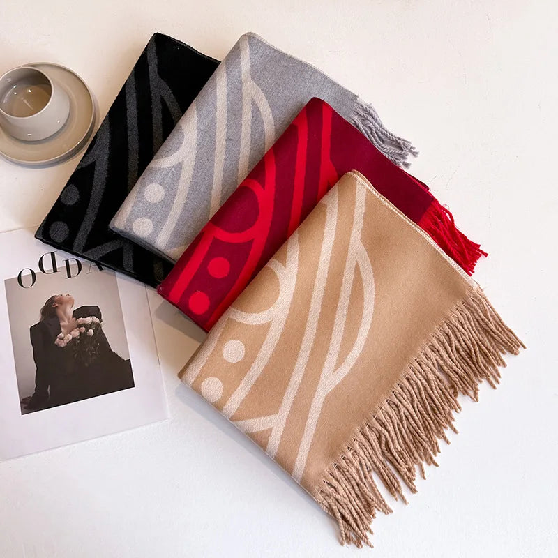 Women's Long Cashmere-Feel Scarf - Winter Wrap and Head Scarf - photo 3