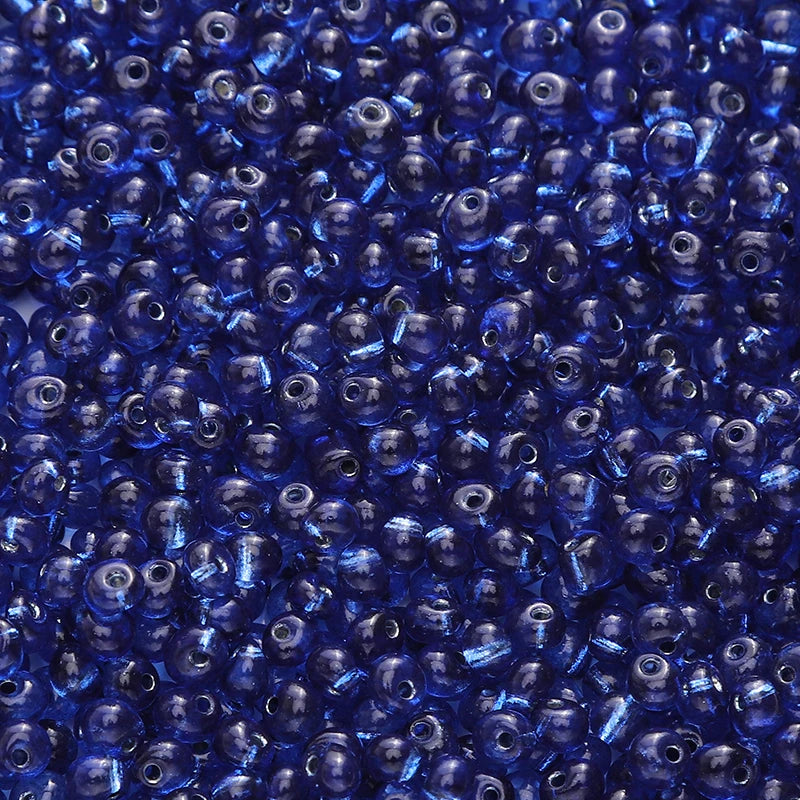 110pcs 4mm Silver Lined Seed Beads Water Drop Shape Czech Glass Beads For DIY Jewelry Making Crafts Charms Bracelets Accessories