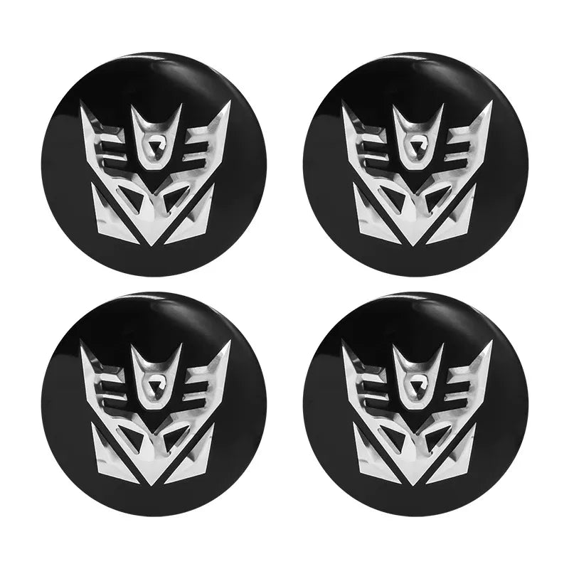 4PCS Universal 56mm 60mm For Autobot Badge Car Wheel Center Caps Dustproof Decorative Hub Caps Sticker
