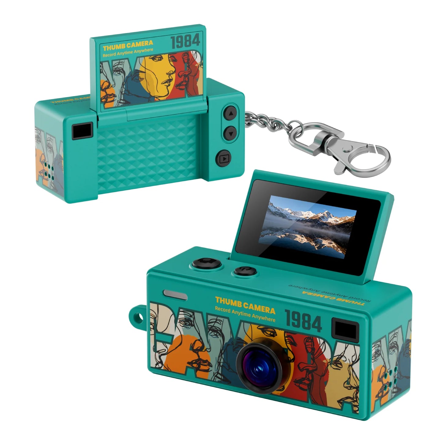 G62 Retro Keychain Camera — 1080P Kids' Camera with Flash