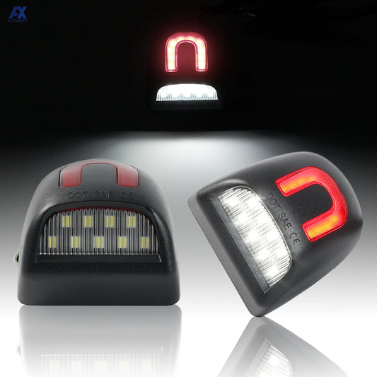 LED License Plate Lights 6000K, DOT/SAE (2-Pack) — Chevrolet Silverado, Suburban, Tahoe, Avalanche & GMC Sierra/Yukon / Cadillac Escalade (with Step Bumper, 1999–2014)