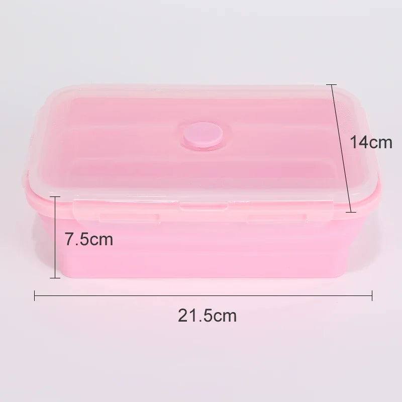 Collapsible Silicone Lunch Box - Stackable Food Storage Containers