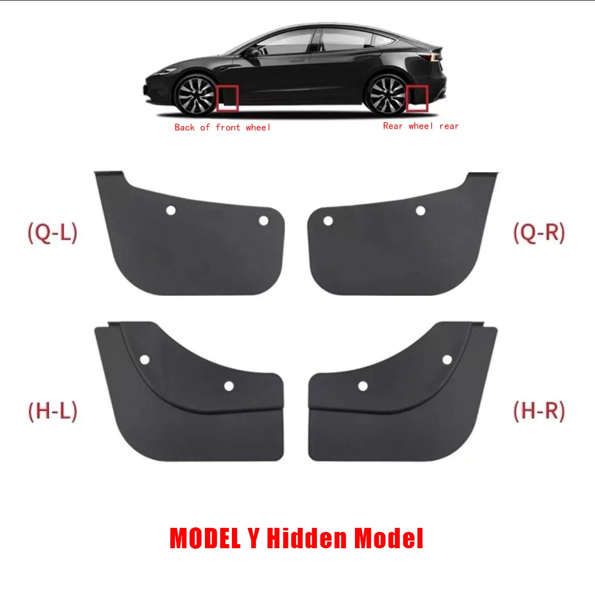 4Pcs/set Mud Flaps Splash Guards For Tesla Model 3 2026-2026 2026 2026+ Front Rear Wheel Mudguard Guard Fender