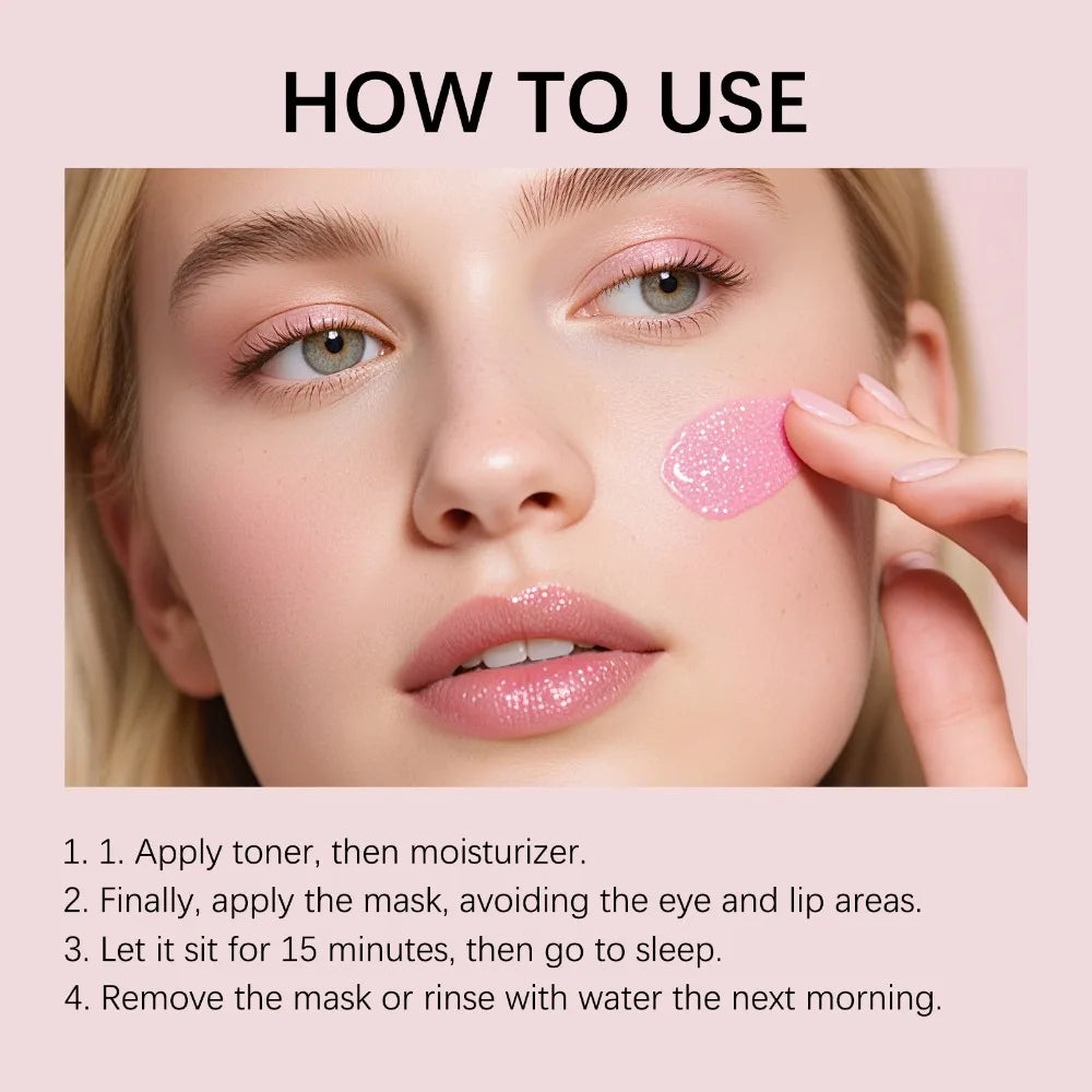 Korean Night Collagen Sleep Mask: Gently Firms, Reduces Puffiness for Refined Contours & Glass-Like Skin, women