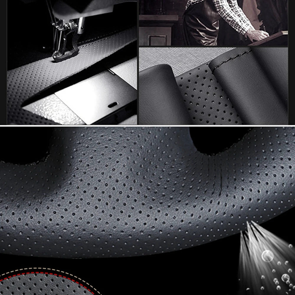Perforated Microfiber Leather Car Steering Wheel Cover For Toyota Camry 2018 Corolla RAV4 Avalon Crown 2019 Steering Wrap