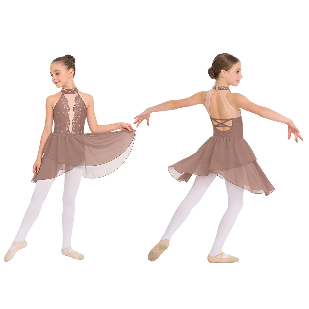 Girls sparkling sequin ballet dance dress