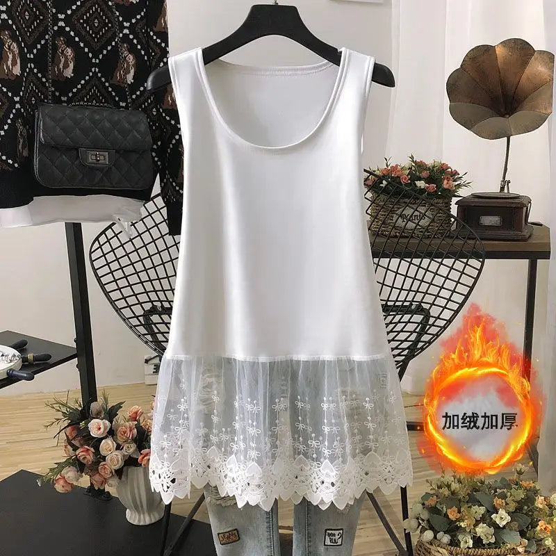 Solid Tanks Women Bow Pattern Hollow Out Lace Patchwork O-neck Simple All-match Summer Korean Style Loose Fashion Leisure Thin