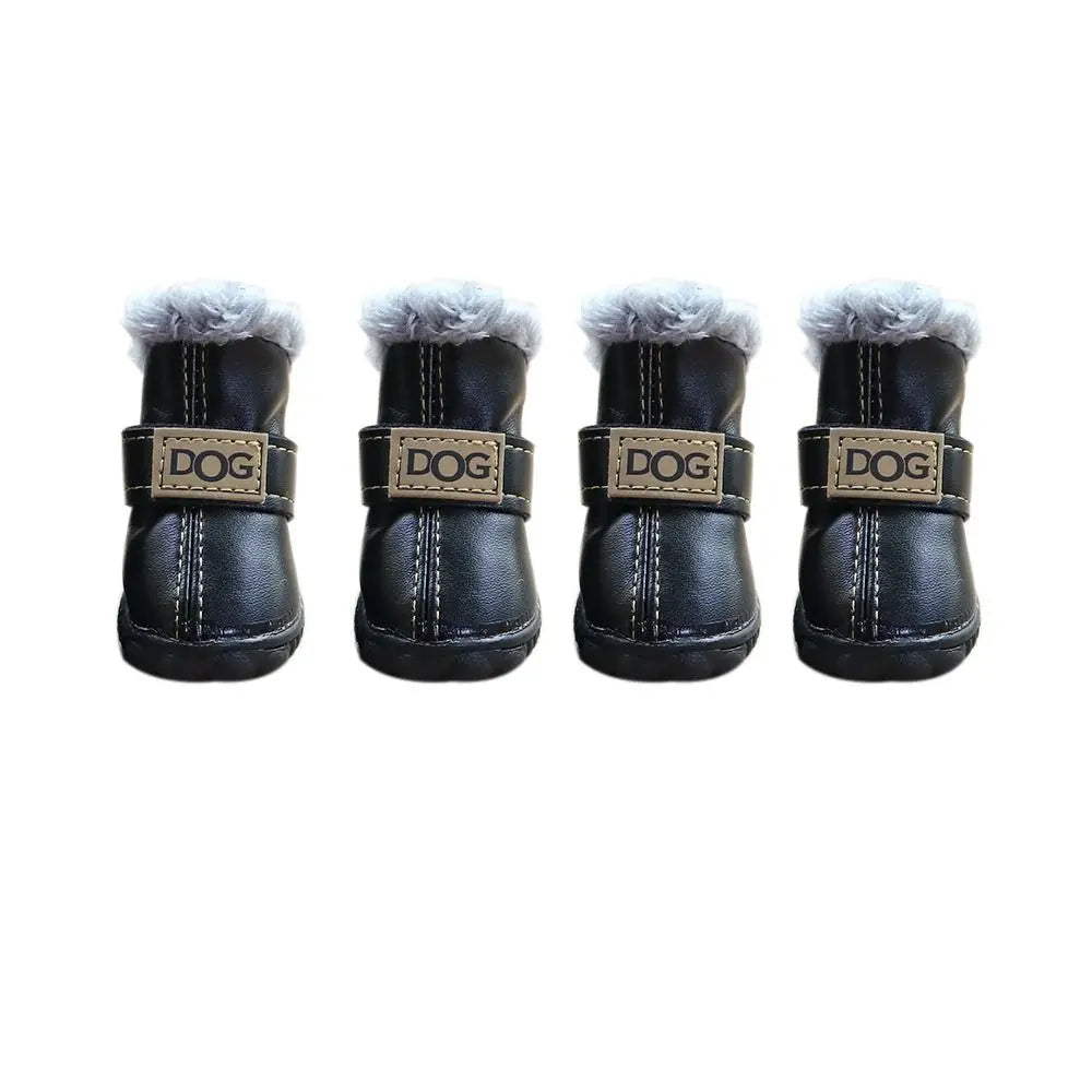 Cotton Pet Snow Boots Set of 4 - Warm Non-Slip Winter Dog Shoes - photo 7
