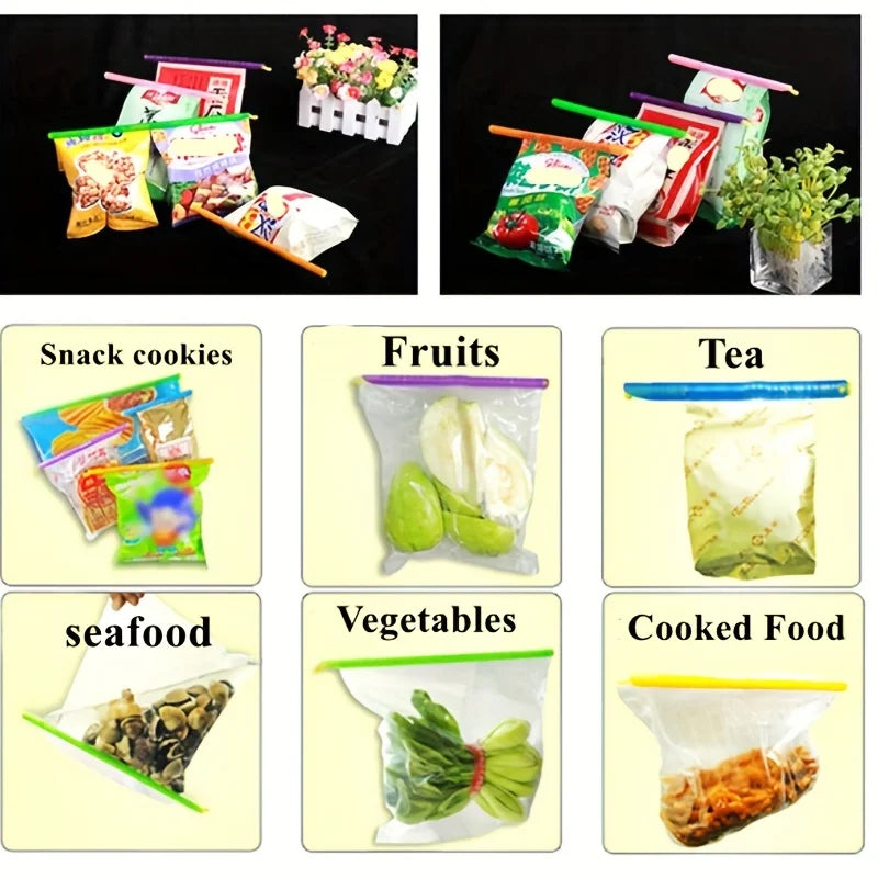 15pcs/Set Bag Sealer Clips - Keep Food Fresh & Bags Airtight