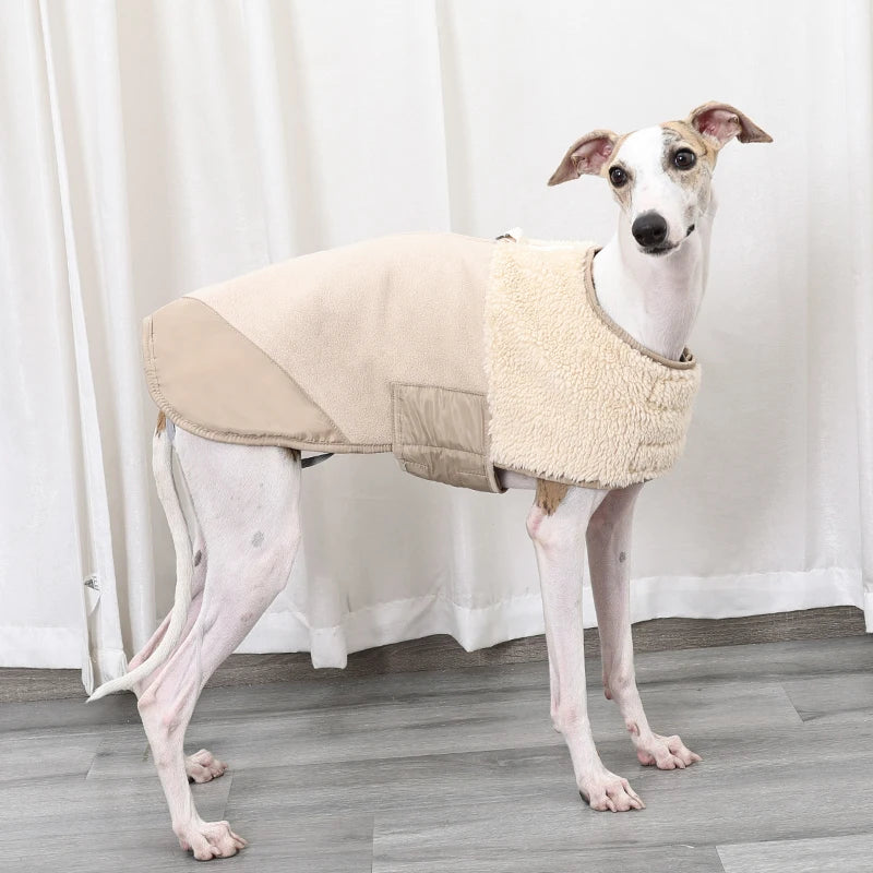 Sherpa Lined Dog Coat - Suede-Look Winter Jacket for Small Dogs - photo 6