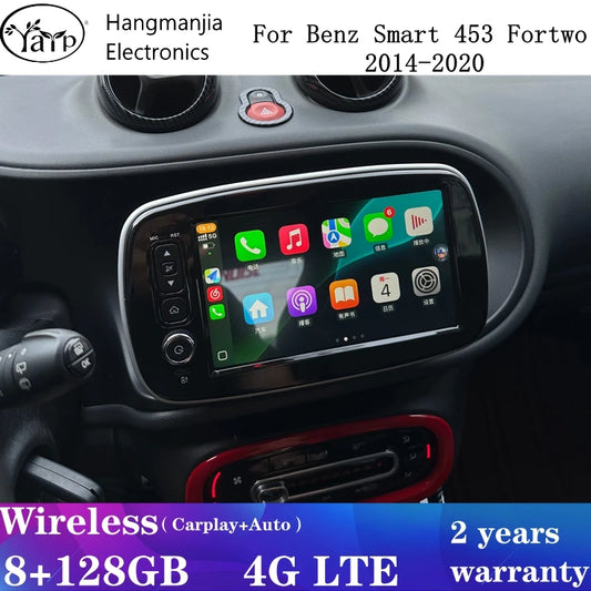 Car Stereo with Apple CarPlay & Android Auto, Compatible with Mercedes-Benz Smart 453 Fortwo
