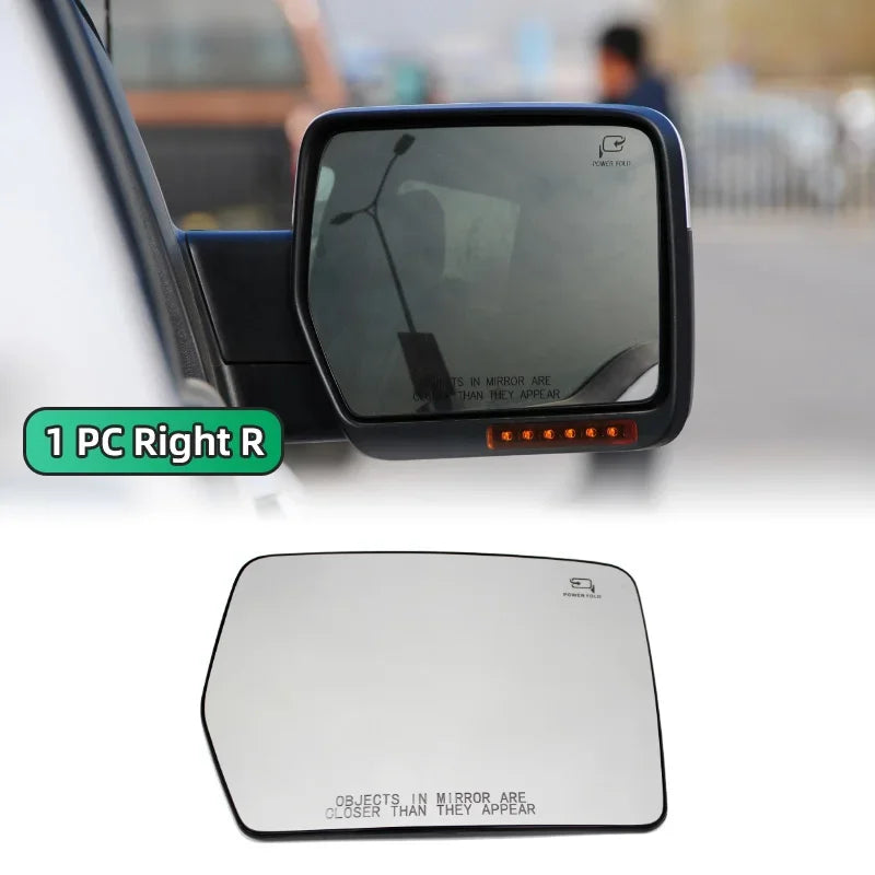 Heated Side Wing Mirror Glass for Ford F-150 2011–2014 (2-Pack)