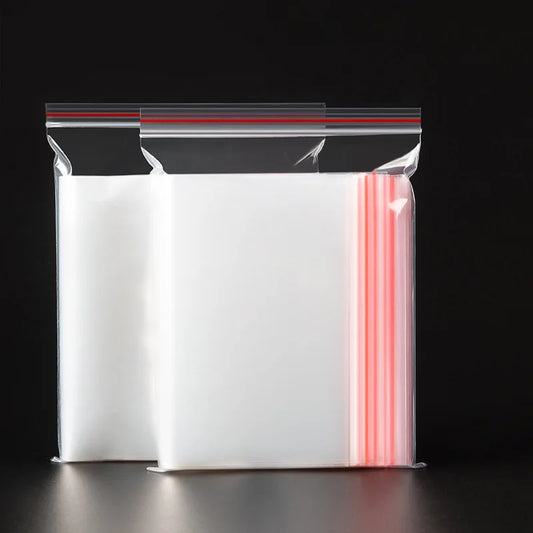 Transparent Self Sealing Plastic Bags 10x15cm, 100pcs Resalable Zip Lock Bags for Food Storage, Jewelry, Crafts, 20x12x2cm