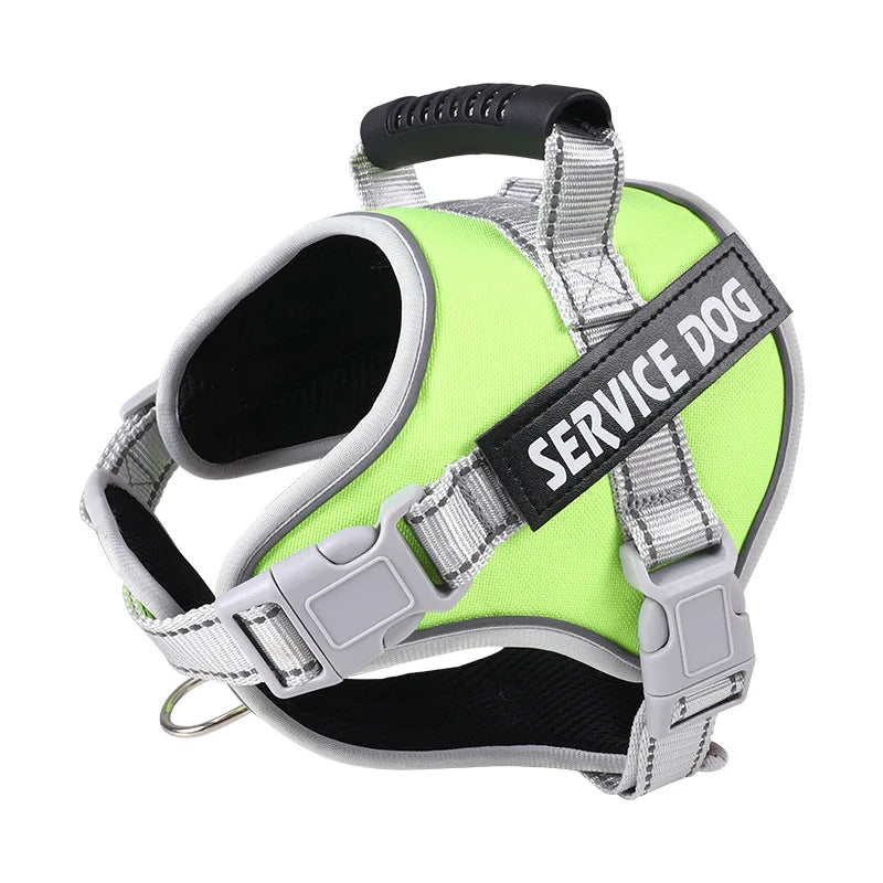 Service Dog Chest Harness No Pull Dog Hook Suitable Large Dog Vest Style Walking Rope Control Dog Strap Accessories Prevent Loss