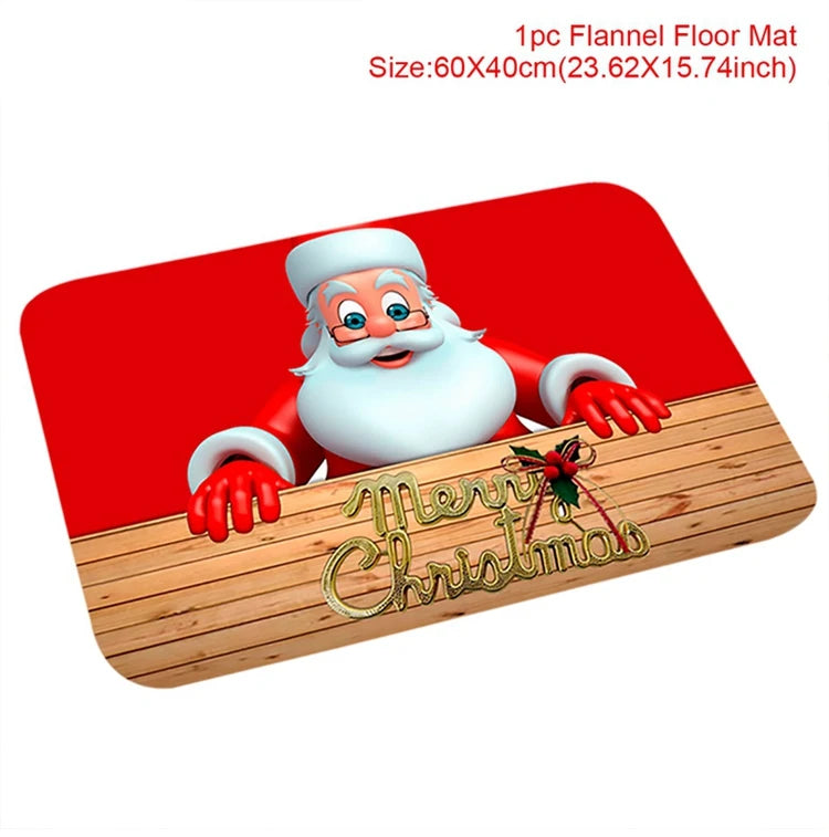 Christmas Door Mat Santa Claus Outdoor Carpet Merry Christmas Decorations For Home 2026 Navidad Xmas Ornament New Year 2026