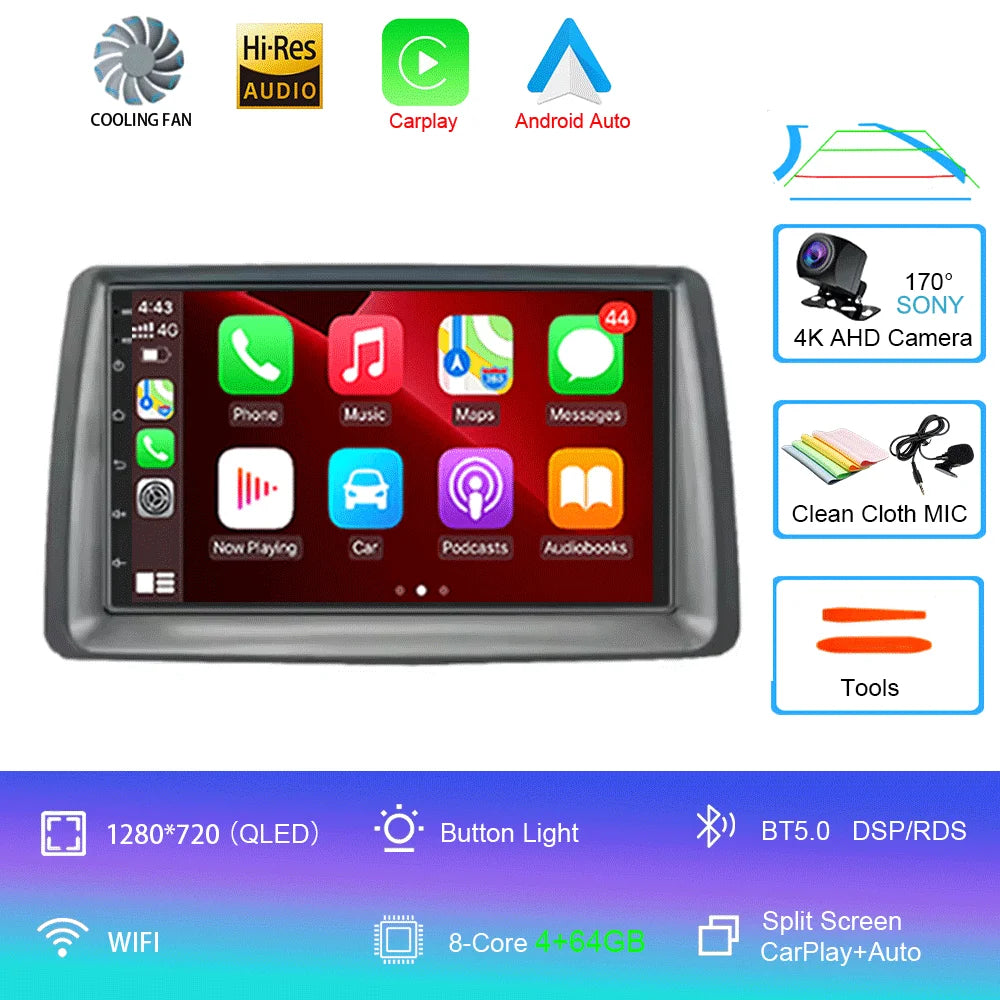 7" Car Radio Android 16 For FIAT Panda 2003 2004 2005 2006 2007 -2012 Stereo Multimedia Player Navigation Autoradio Carplay Auto
