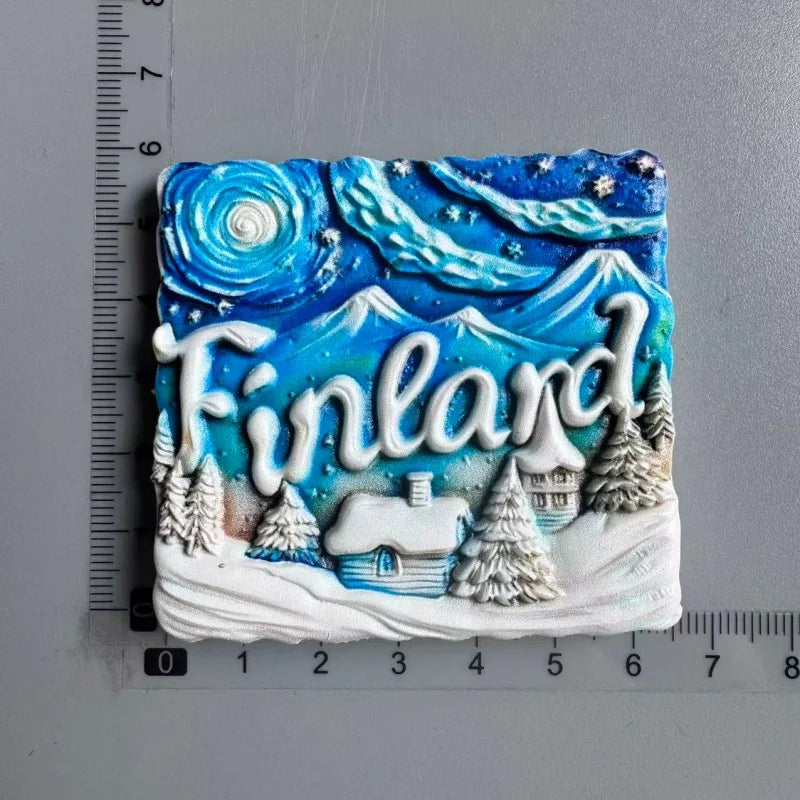 Finland Tourist Souvenir Fridge Magnets Helsinki Bengtskar Turku Cathedral Suomi Lapland Aurora Moose Finnish Reindeer HomeDecor