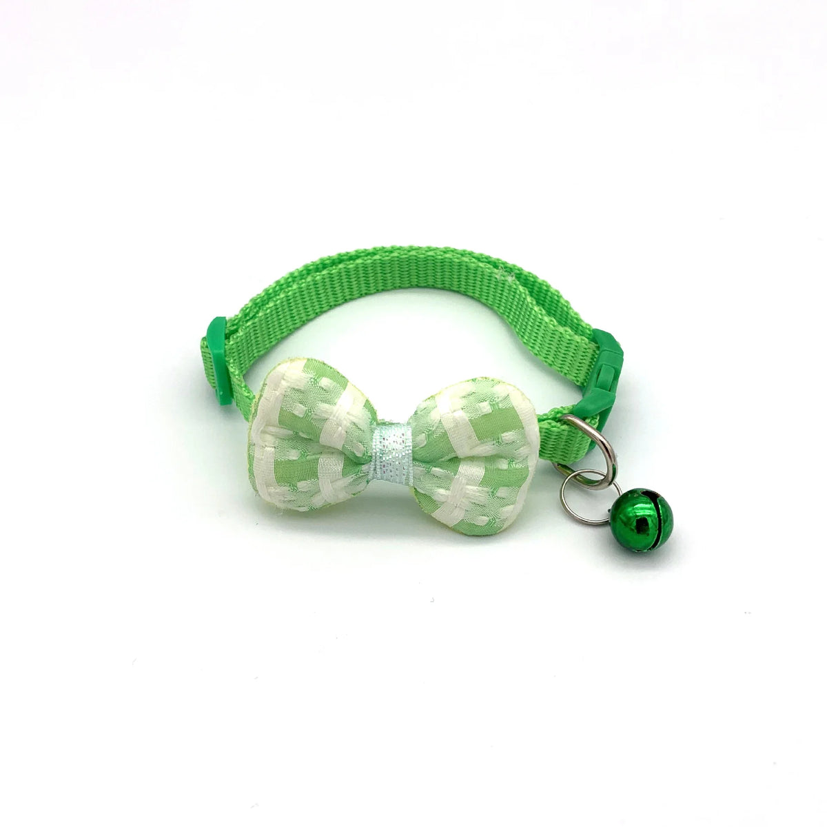 Bow Cat Collar with Bell - Soft Adjustable Kitten Collar – photo 4