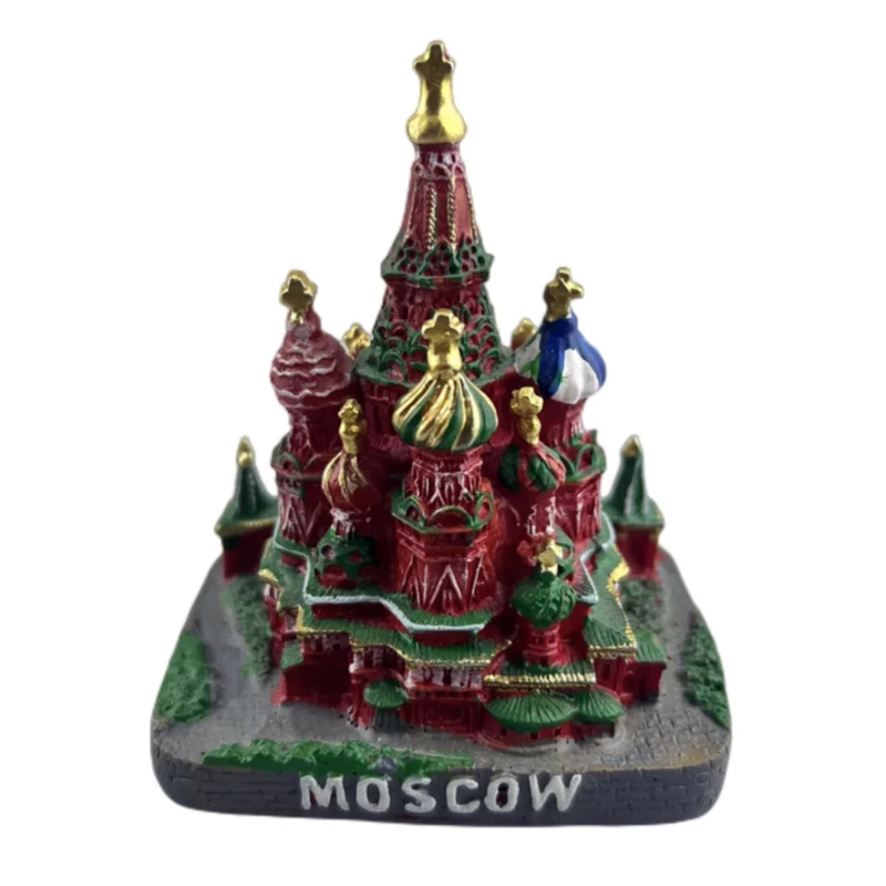Russia Red Square in Moscow Resin Handicraft Souvenirs Desktop Ornament Indoor Table Buildings Home Decoration Accessories Gift
